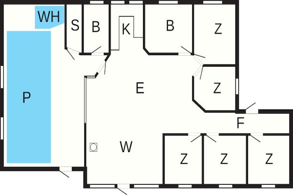 Foto van Luxe vakantieverblijf met zwembad - Vakantiehuis in Blåvand - FloorPlan