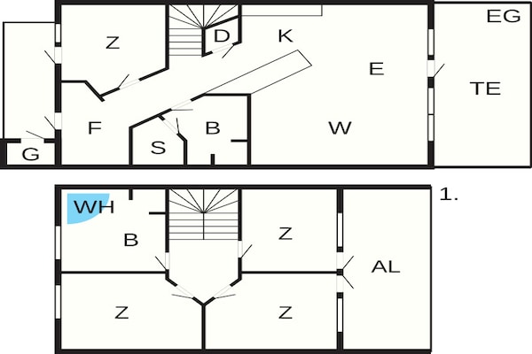 Foto van 8 persoons vakantie huis op een vakantie park in Løkken - FloorPlan