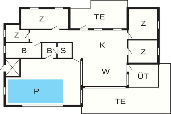 Foto van 10 persoons vakantie huis in Hjørring-By Traum - Vakantiehuis in Hjørring - FloorPlan