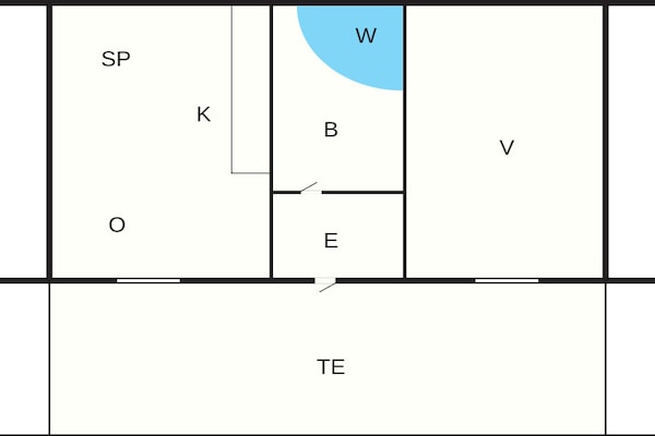 Foto van 2 Personen vakantie huis in Højer - Vakantiehuis in Højer - FloorPlan