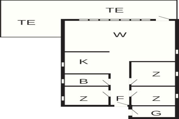 Foto van Gezellig verblijf in een strandhuis - Vakantiehuis in Harboøre - FloorPlan