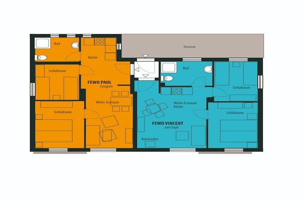 Foto van Charmant vakantieappartement Vincent - Vakantiehuis in Poel - FloorPlan