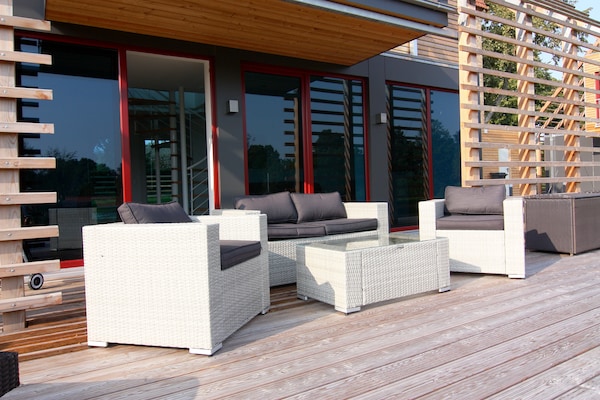 Foto van Rijtjeshuis Reiterchalet in Wendorf - Vakantiehuis in Wendorf - TerraceBalcony