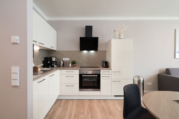 Foto van Bright Beach-Chair Baltic Suite - Vakantiehuis in Travemünde - Kitchen