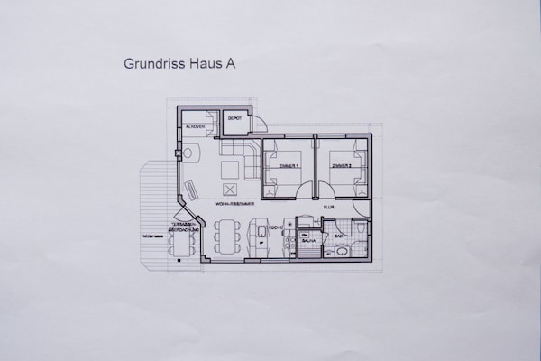 Foto van Charmant saunahuisje voor 6 personen - Vakantiehuis in Großenbrode - FloorPlan