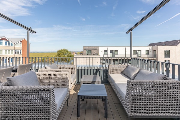 Foto van Luxe appartement met zeezicht - Vakantiehuis in Nordstrand - TerraceBalcony