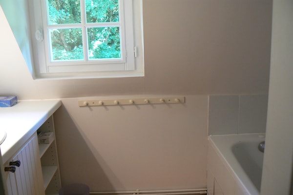 Foto van Landgoed in Normandië met Zwembad & Tennis - Vakantiehuis in Le Mesnil sur Blangy - BathRoom