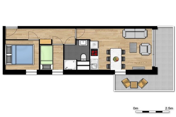 Foto van Ontspannend appartement aan de rivier voor 6 - Vakantiehuis in Boulogne sur mer - Ambiance