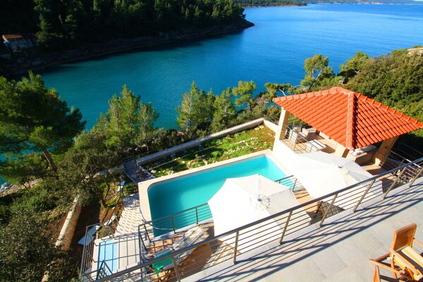 Foto van Beachfront Luxury Villa with Private Pool and Stunning Sea Views - Pool