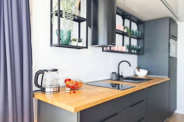 Foto van Woonboot in Łazy bij Jamno-meer en zee - Vakantiehuis in Łazy - Kitchen